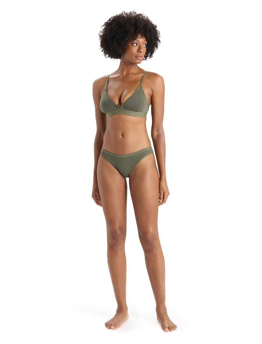 Soutien Gorge Icebreaker Merino Siren Femme Vert Olive | FR 1819CTVE